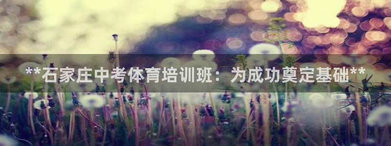 凯时网上官方网站：**石家庄中考体育培训班：为成功奠