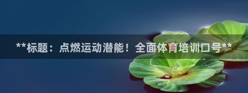 尊龙新版app首页：**标题：点燃运动潜能！全面体育