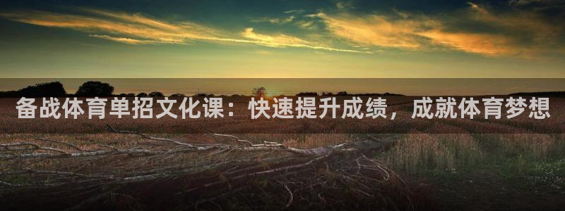 尊龙凯时ag旗舰厅官网客服：备战体育单招文化课：快速
