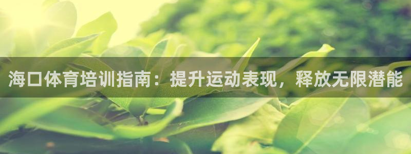 尊龙凯时取款24小时不到账：海口体育培训指南：提升运