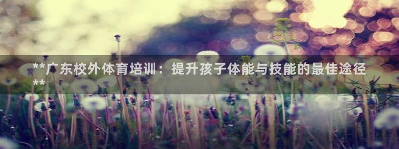 尊龙官方网址：**广东校外体育培训：提升孩子体能与技
